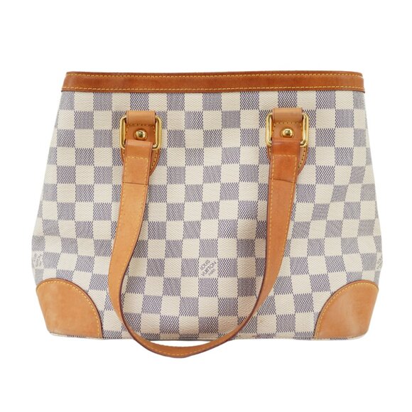 Louis Vuitton Neverfull Checkered Handbag, Navy/Ivory - Picture 2 of 13